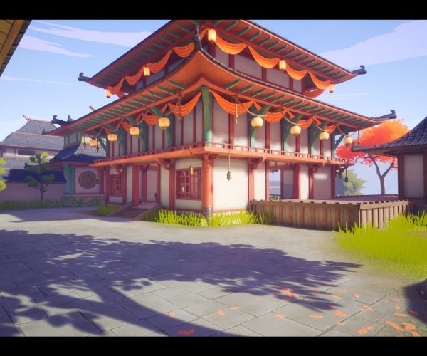 Stylized Japanese Temple