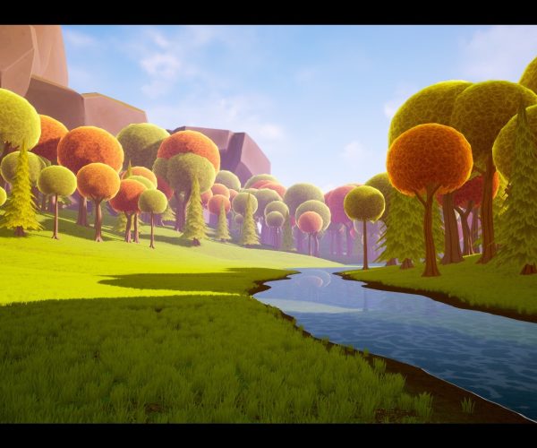 Stylized Mountain Landscape