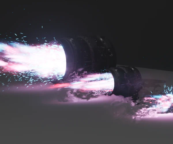 Rocket Thruster Exhaust FX