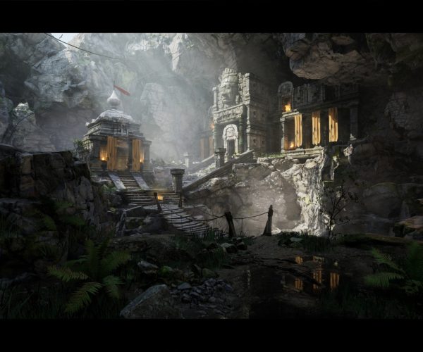 Ancient Temple Ruins – Mountains Environment