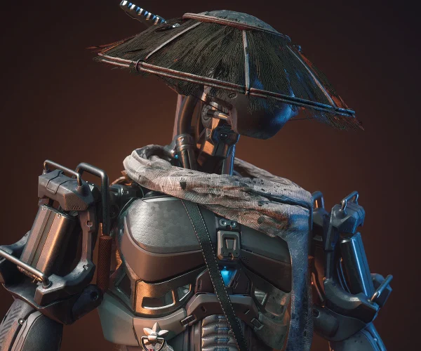 Sci-fi Samurai Robot