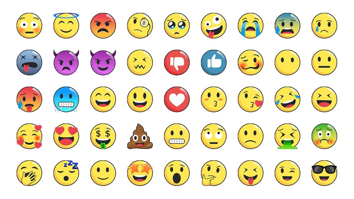 45 Animated emojis 2D + Bubbles