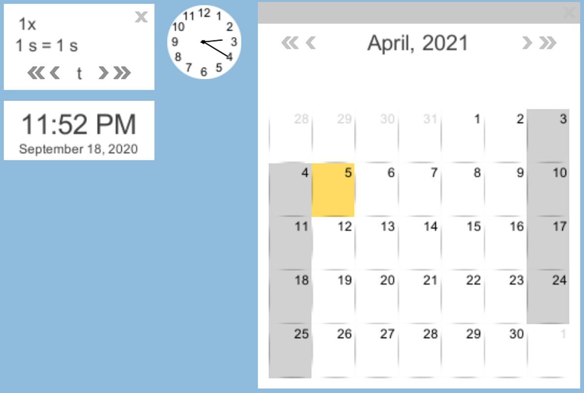 Calendar Date and Time System