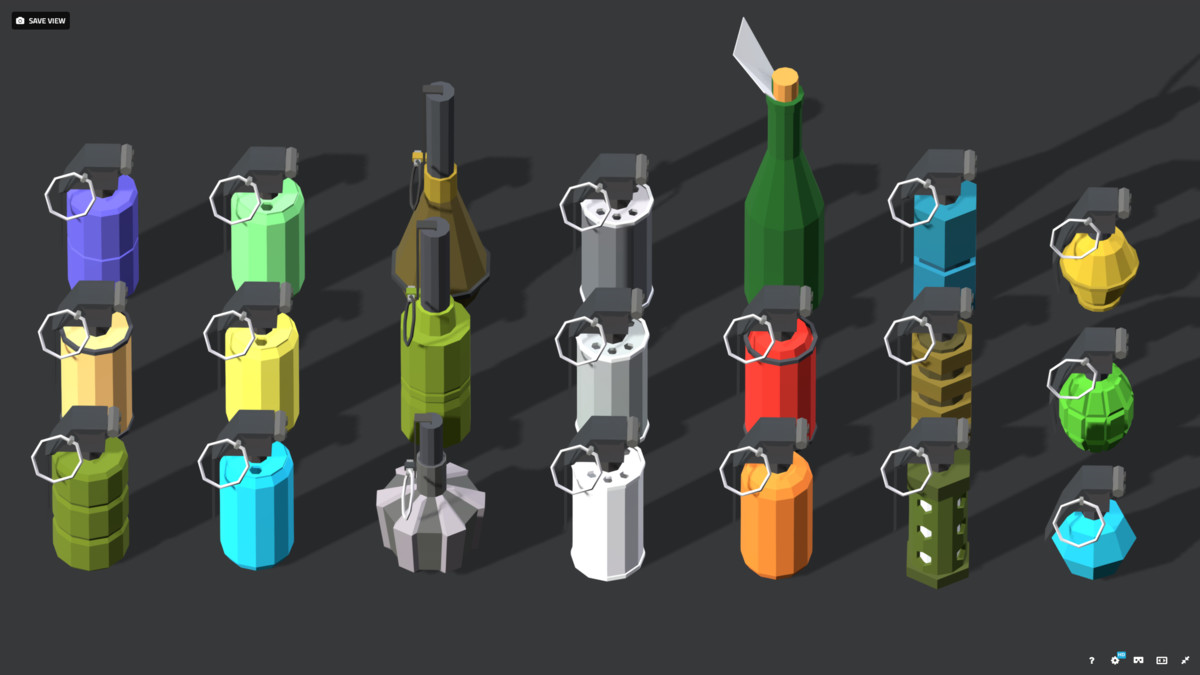 Low Poly Grenades