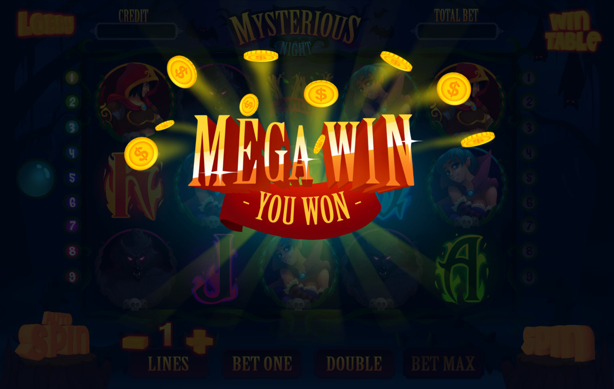 Mysterious night slot game assets