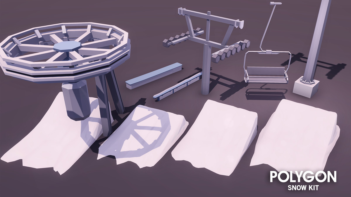 POLYGON Snow Kit - Low Poly 3D Art by Synty