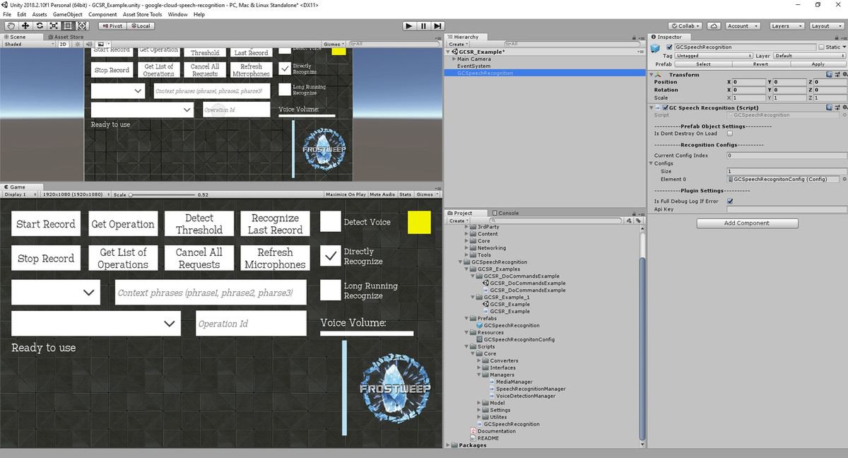 Speech Recognition using Google Cloud [VRARMobileDesktop] Pro