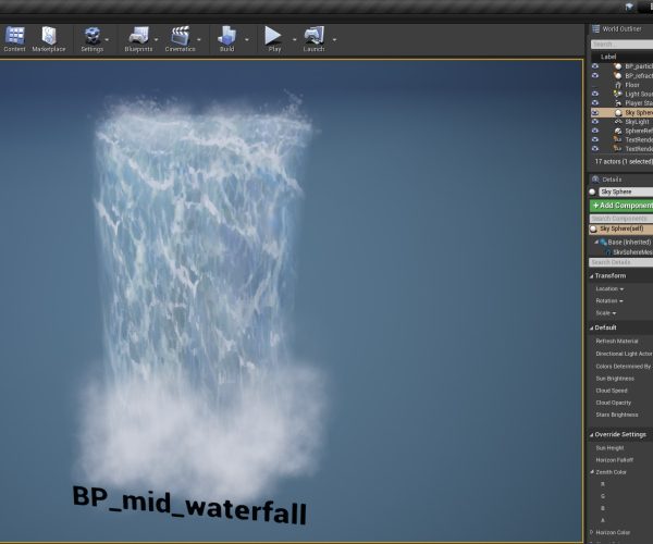 Niagara Realistic Waterfall and Water Element  VFX