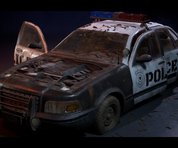 Police Car - Premium - Drivable and Interactable