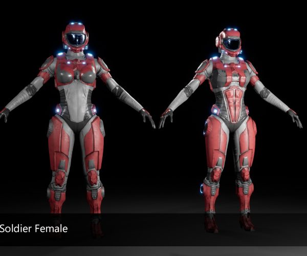 Sci Fi Space Soldier Female